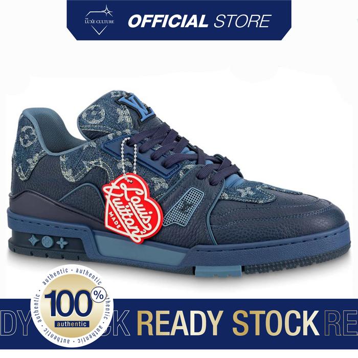 LV Nigo Denim Sneakers / Sepatu Branded Original