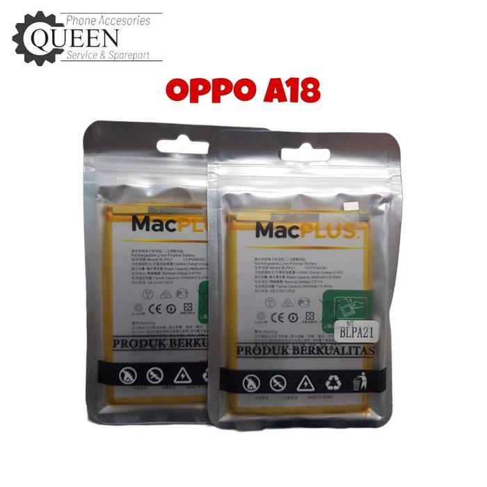 BATERAI MACPLUS BLPA21 OPPO A18