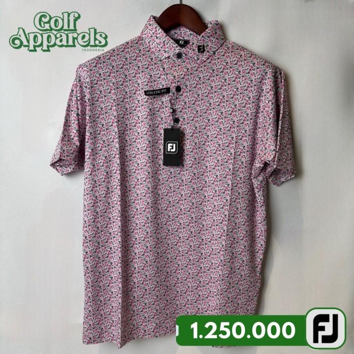 FJ Polo Shirt Print Floral (Pink/Yellow/Blue)
