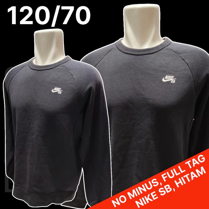 Sweater Nike SB Hitam/Crewneck NIKE SB Hitam/CN Nike SB Hitam, Bekas