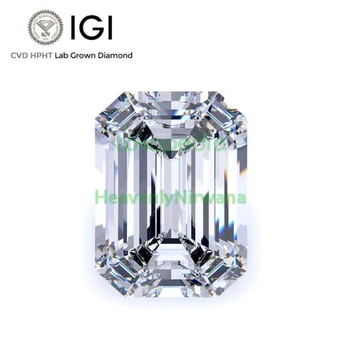 EMERALD - Lab Diamond CVD/HPHT asli berlian eropa. Serti IGI DGL GIA