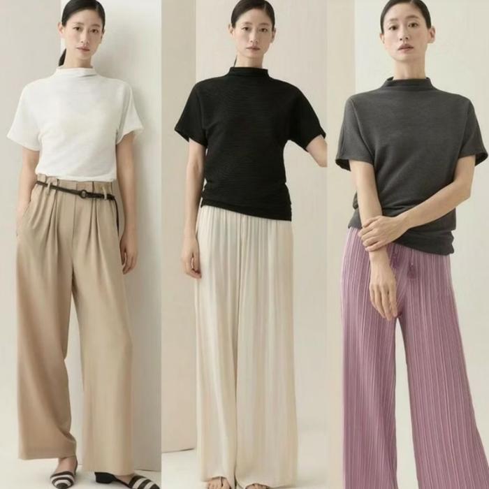 SJ Wani Korea Rib High Neck Blouse