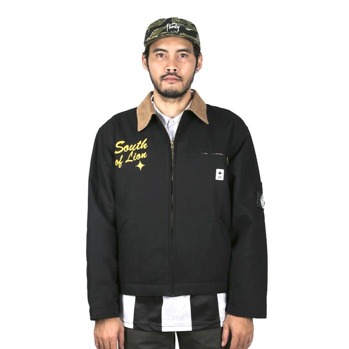HOAX CUIIIIH - Work Jacket Detroit South Of Lion Black - Jaket Outwear Pria Wanita