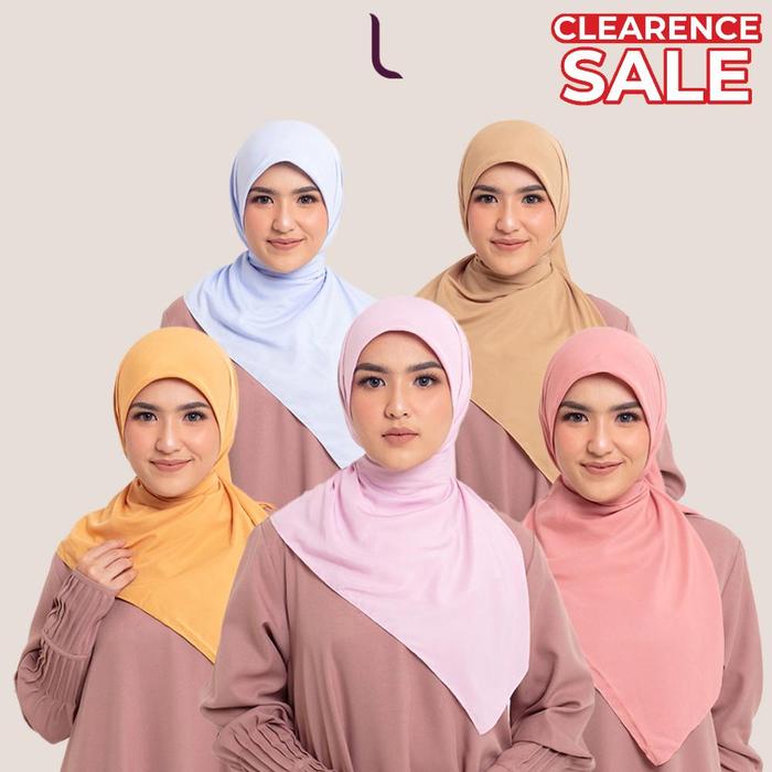 Elzatta Hijab Kerudung Jilbab Segi empat Polos Ultra Satin Obelia Aisha