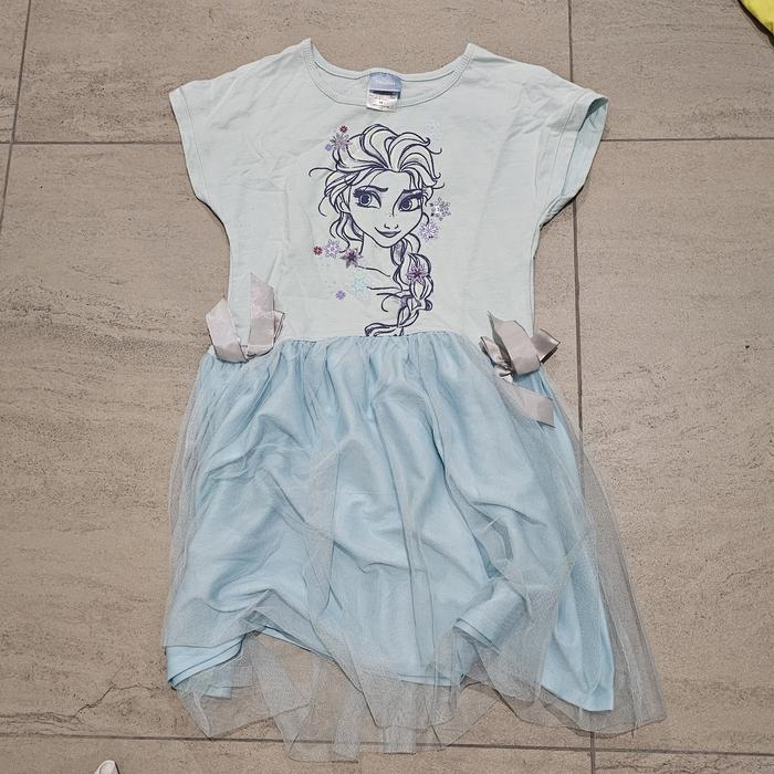 FROZEN Elsa Dress Disney Princess PRELOVED Size 7 YO KONDISI 98%