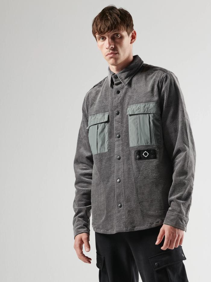 Ma Strum Corduroy Overshirt Jacket "Sedona Grey" (MAS1587) Original