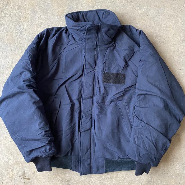 Vintage 2001 USN cold weather flame resistant bkmber jacket Pria Outer Navy