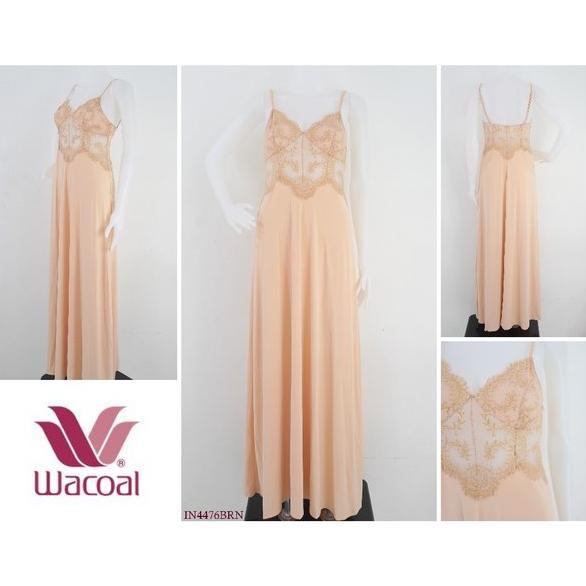 JS Baju Tidur Wanita Lingerie Long Dress WACOAL Mix Hias Lace Premium Pakaian Dalam Underwear IN4476
