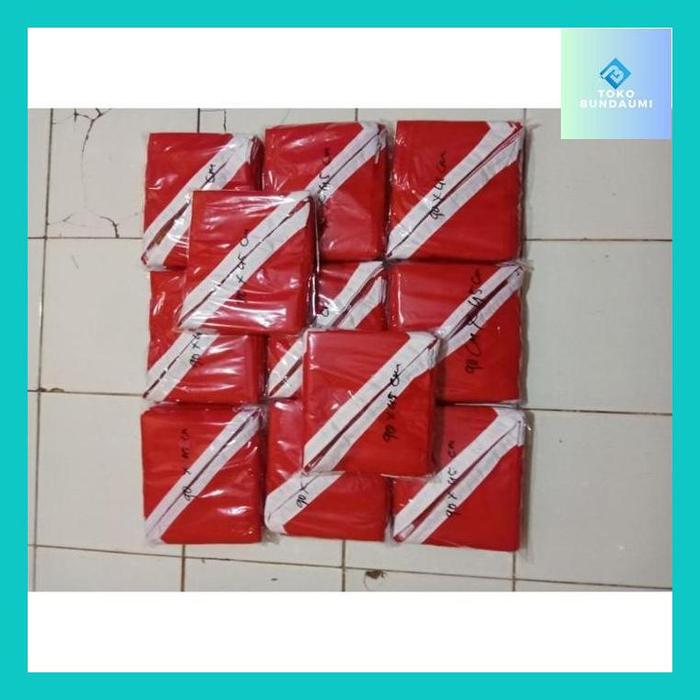 UMI- KACU BORDIR BERTULISKAN PRASIAGA 90 CM DAN 80 CM UNTUK TK / FA'UD, HASDUK / KACU / SYAL MERAH P