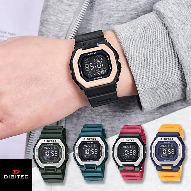 Jam Tangan Pria Digital Merk Digitec DG-5050T Original 100% Include Box & Garansi Water Resistant 10