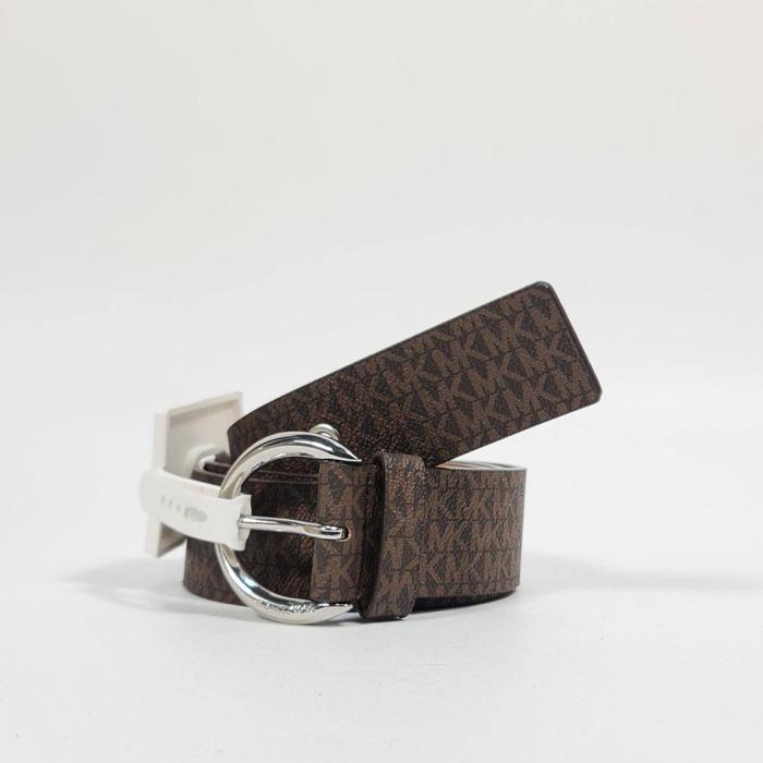 MK Signature Logo Belt Brown