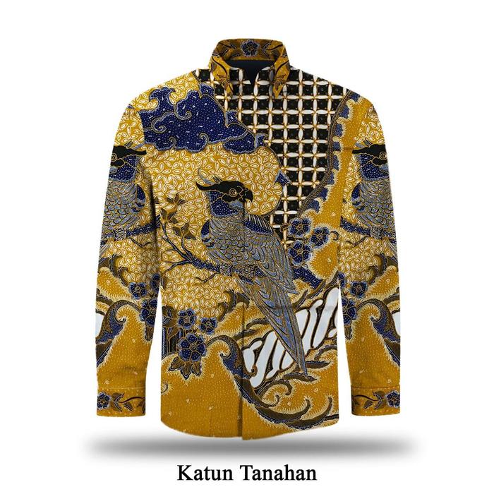 kain batik tulis premium katun tanah3n pola kemeja bn-8625