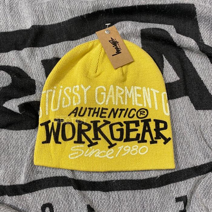 STUSSY WORKGEAR PRINT SKULLCAP BEANIE HAT - MUSTRAD | KUPLUK STUSSY
