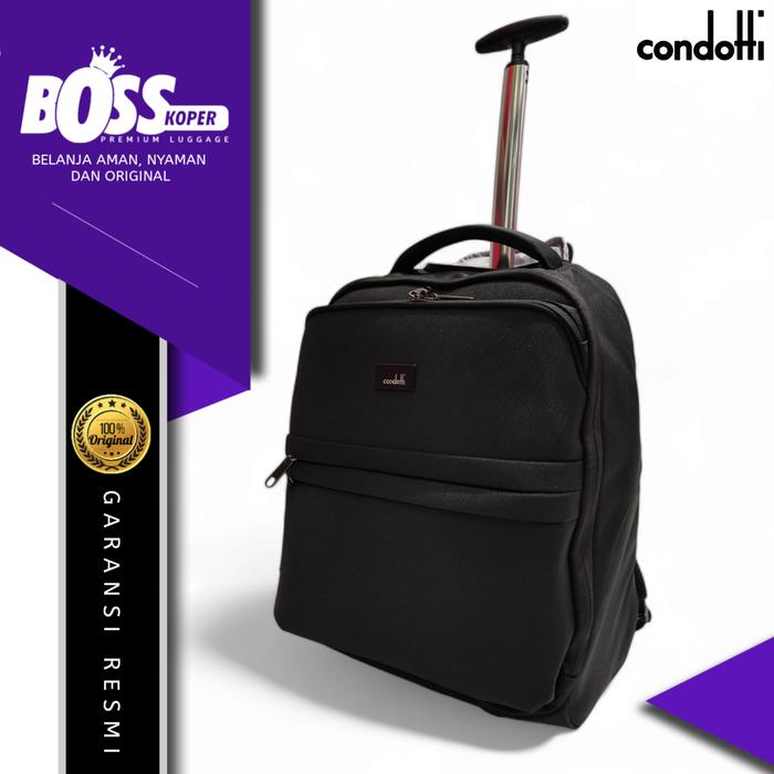 Tas ransel roda/backpack trolly CONDOTTI tas koper trolley original