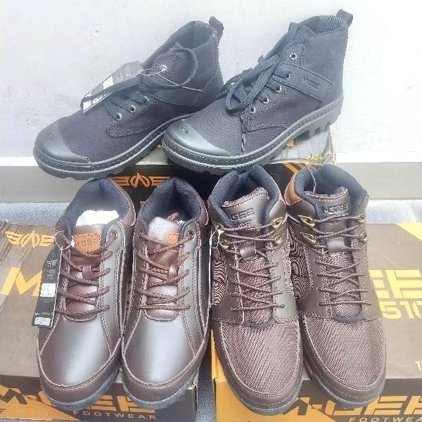 sepatu kulit kanvas m gee boots mgee casual m-gee touring hiking pdl