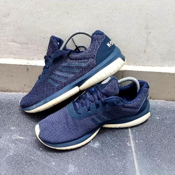 sepatu k-swiss tubes infinity sneakers shoes casual harian biru tali