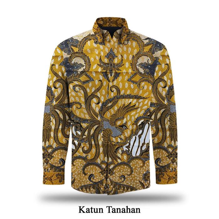 kain batik tulis premium katun tanah3n pola kemeja bn-8623