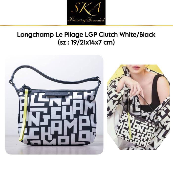 Longchamp Le Pliage LGP Clutch White / Black