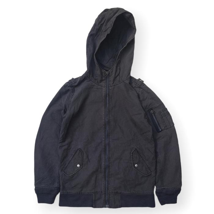 Pledge Japanese Brand Cotton Canvas Hooded Bomber Jacket