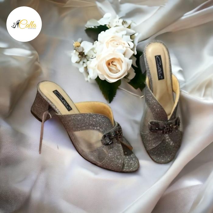 Sandal Pesta Berglitter - Calla Party Shoes-CS023