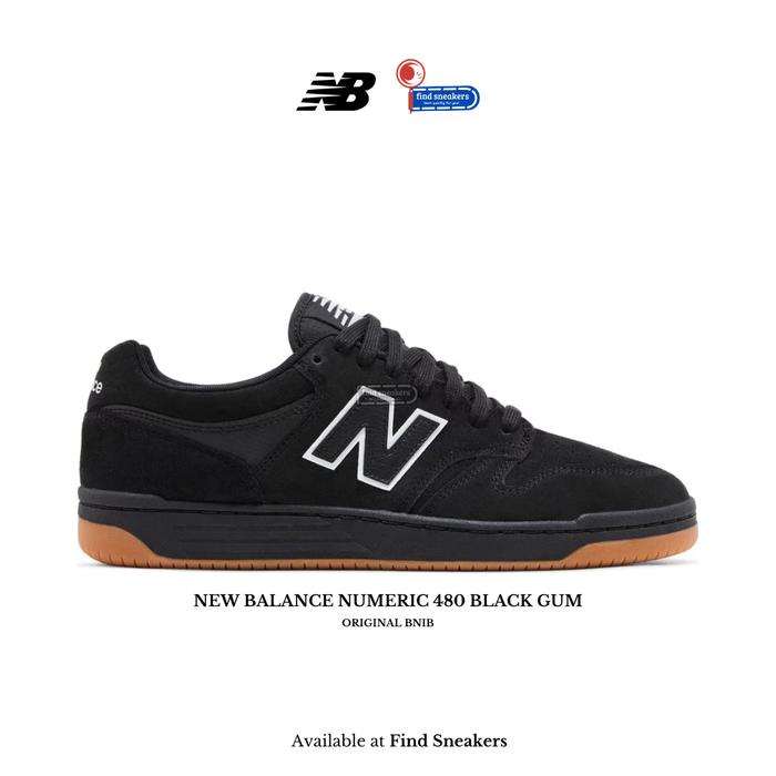 Sepatu Sneakers Pria NEW BALANCE NUMERIC 480 BLACK GUM ORIGINAL BNIB