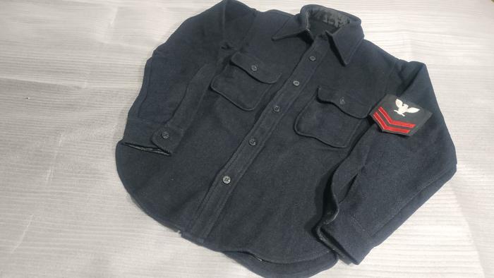 Kemeja Wool shirt Vintage USN WW2