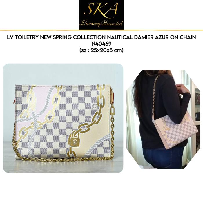 LV Toiletry New Spring Collection Nautical Damier Azur on Chain