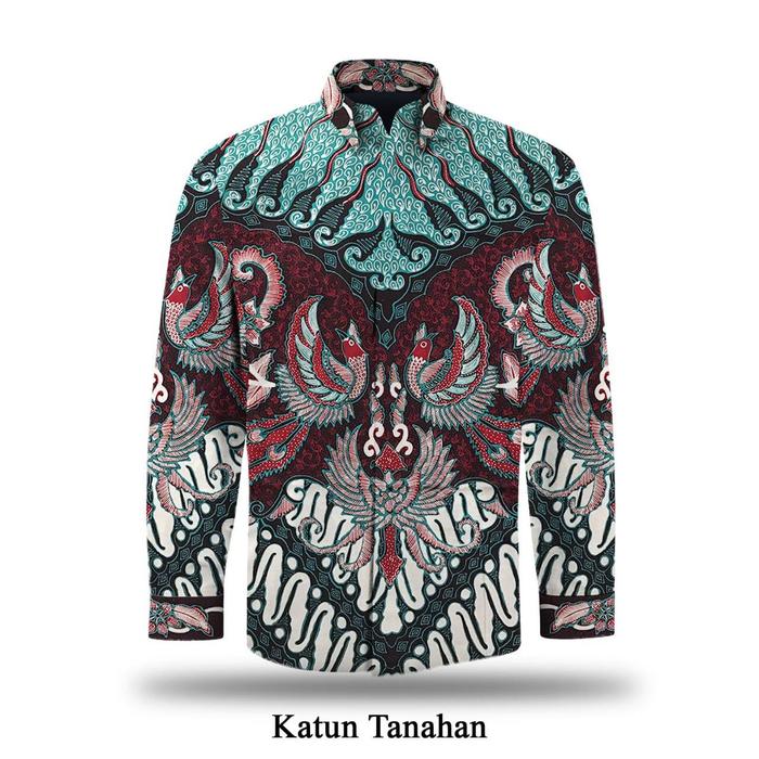 kain batik tulis premium katun tanah3n pola kemeja bn-8624