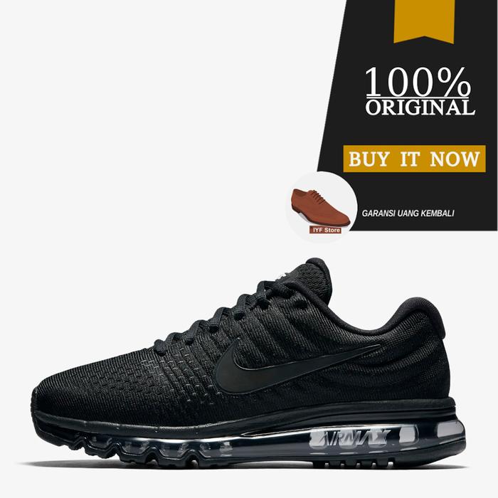 Sepatu Pria Original Sneakers Nike Air Max 2017 - Triple Black  Style: 849559-004