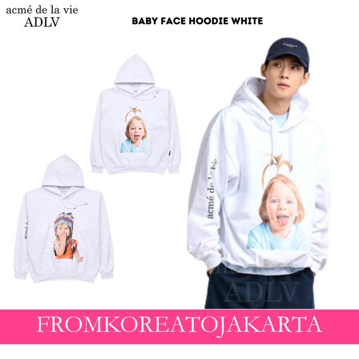 ADLV BABY FACE HOODIE WHITE