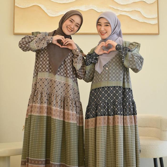 Alesia Dress Gamis Greenism