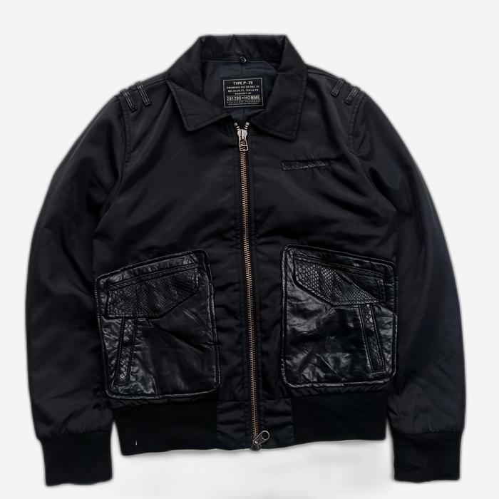 jaket 291295 homme P29 bomber casual jacket nylon leather