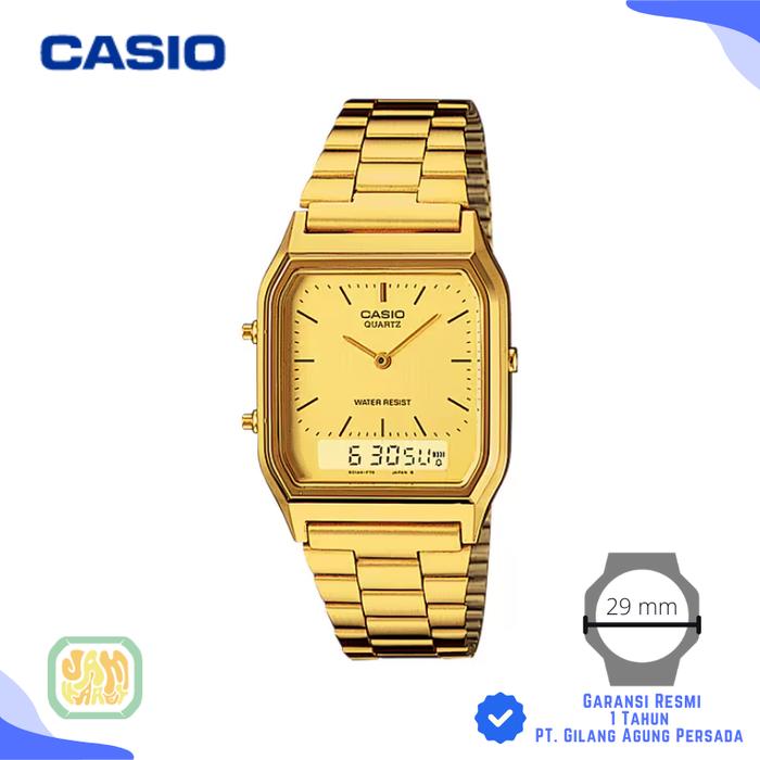 JAM TANGAN WANITA CASIO AQ-230GA-9DMQ ORIGINAL - AQ230GA GOLD