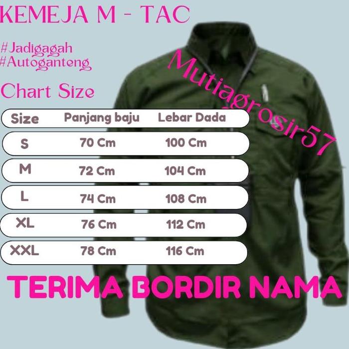 Baju kemeja tactical lengan panjang pria wanita taktikal pdl pdh cowok cewek kerja lapangan