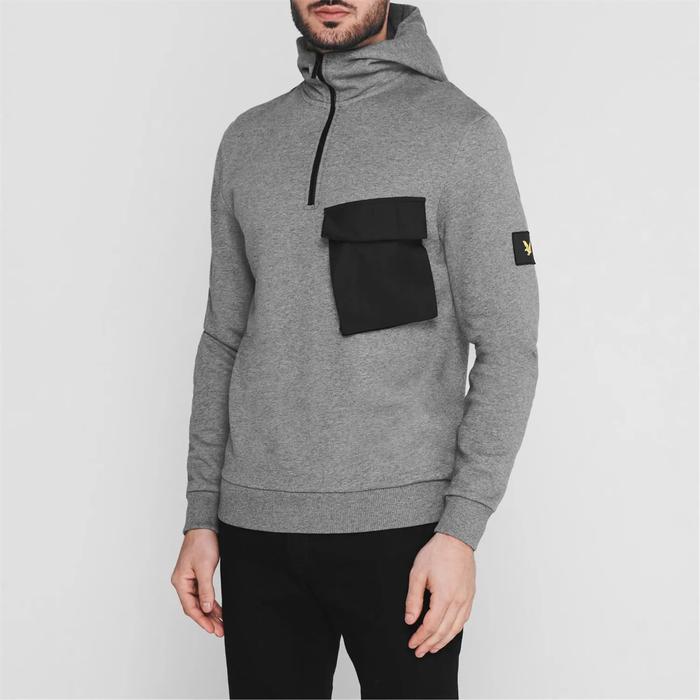 Lyle and Scott Pocket Hoodie Grey Original