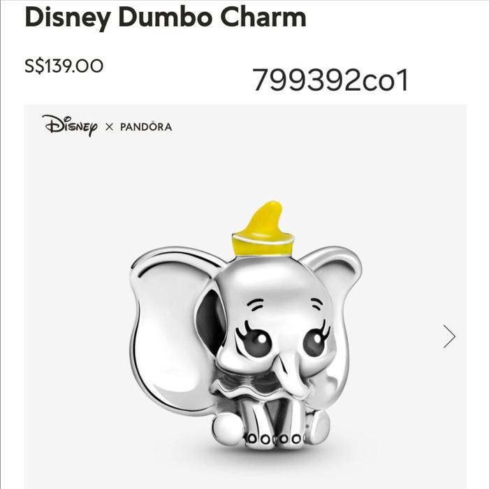 charm gelang Disney Dumbo Pdora ori (BACA DESKRIPSI)