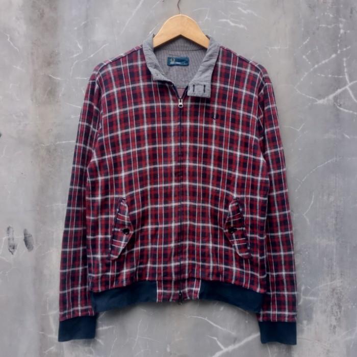 jaket harington fred perry flanel tartan second