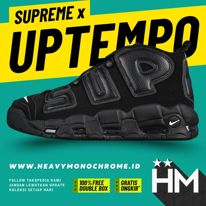 Supreme x Air More Uptempo Black Sneaker 902290-001 (Size 40-47.5)
