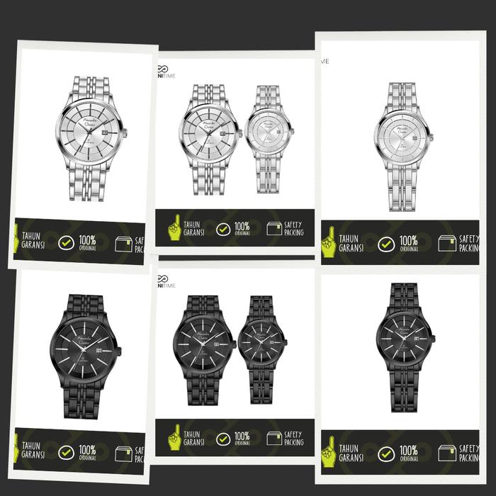 Jam Tangan Couple Alexandre Christie AC 8348 Pria AC 8348 Wanita AC 8348 Couple ORIGINAL