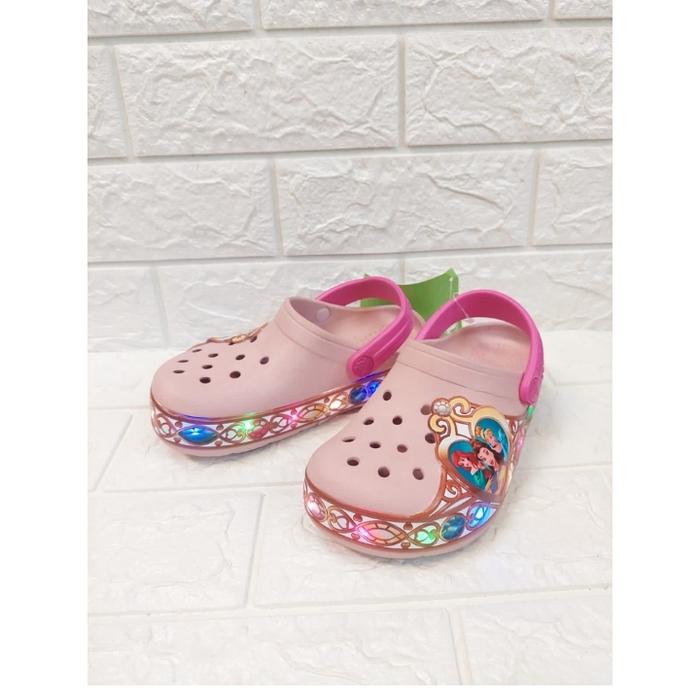 SANDAL CROCS LED LAMPU UNICORN Sendal Anak Perempuan Crocs Original