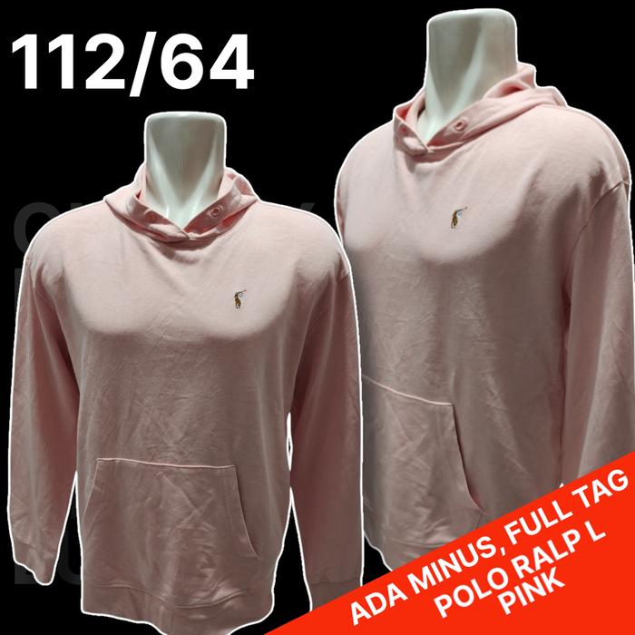 Sweater Hoodie Pink Polo Original/Hoodie Pink Polo Sport Ori, Bekas
