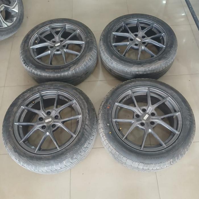 VELG MOBIL SEKEN BBS RING 17 LEBAR 7,5 LUBANG PCD 5X114 GREY BAN 225 55 R17 3PCS BUAT HRV ACCORD CAM
