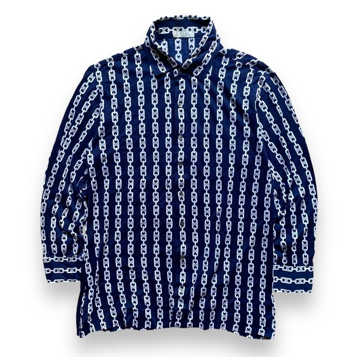 Vintage Celine 1970 monogram silk shirt authentic original
