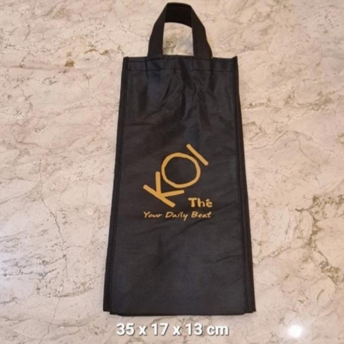 Canvas Tote Tas Botol Belanja Minuman Koi Spunbond Shopping Bag
