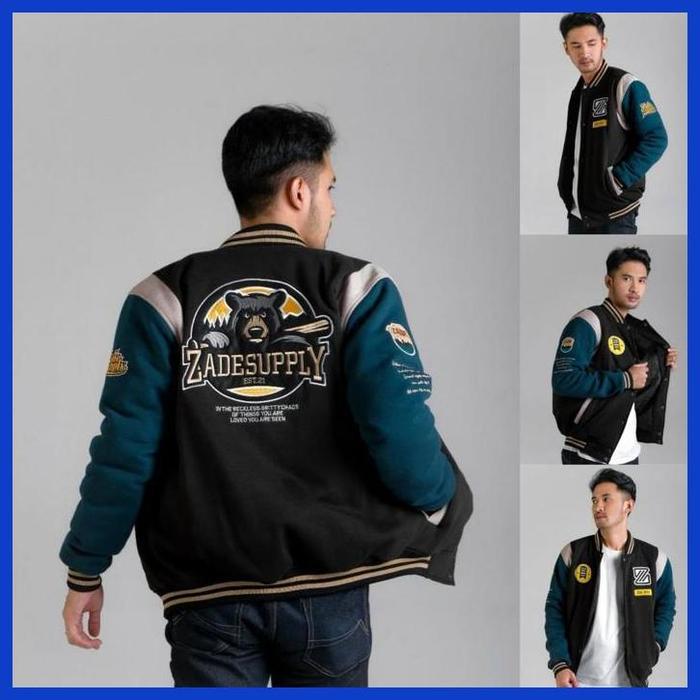 Varsity Jaket Bordir Pria Zade Supply Murahh