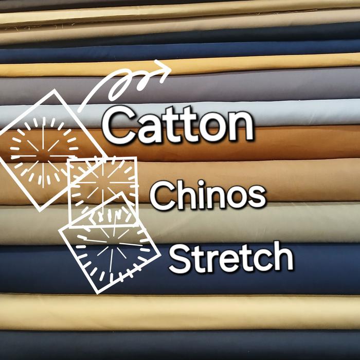 kain katun chinos strech/kain celana chinos/kain chinos premium