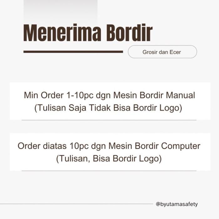 BORDIR atau EMBROIDERY - BORDIR KEMEJA CUSTOM NAMA, LOGO, NAMA PERUSAHAAN