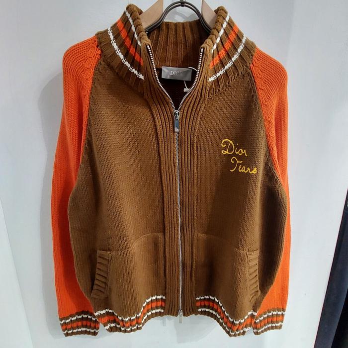 Jacket zipped men tears blouson brown and red wool VVIP