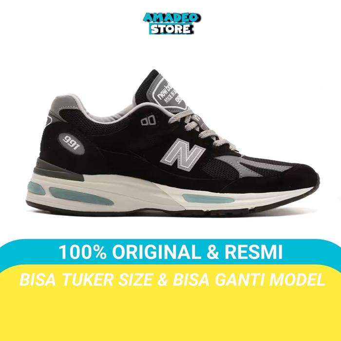 Sepatu Nb 991V2 Balance 991V2 Made In England ‘Black’ U991BK2 / SNEAKERS PRIA