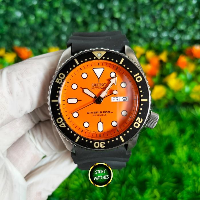 SEIKO JDM Exclusive SKX011 SKX011J1 SKX011J2 Scuba Legend Orange Automatic Diver Discontinued No SKX
